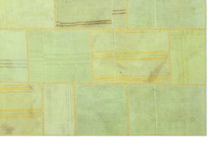 Mixed Over Dyed Kilim Patchwork Unique Rug 6'6'' x 9'11'' ft 198 x 301 cm