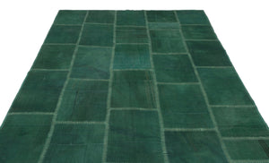 Mixed Over Dyed Kilim Patchwork Unique Rug 6'4'' x 9'9'' ft 194 x 297 cm