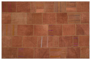 Mixed Over Dyed Kilim Patchwork Unique Rug 6'4'' x 9'11'' ft 193 x 301 cm