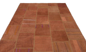 Mixed Over Dyed Kilim Patchwork Unique Rug 6'4'' x 9'11'' ft 193 x 301 cm