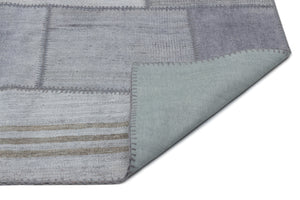 Mixed Over Dyed Kilim Patchwork Unique Rug 6'7'' x 9'11'' ft 201 x 302 cm