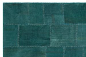 Mixed Over Dyed Kilim Patchwork Unique Rug 6'6'' x 9'8'' ft 197 x 295 cm