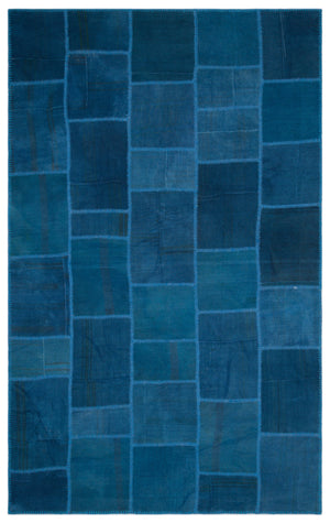 Mixed Over Dyed Kilim Patchwork Unique Rug 6'1'' x 9'11'' ft 186 x 303 cm