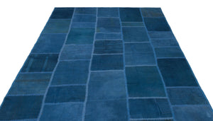 Mixed Over Dyed Kilim Patchwork Unique Rug 6'6'' x 9'9'' ft 197 x 296 cm