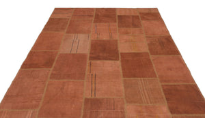 Mixed Over Dyed Kilim Patchwork Unique Rug 6'5'' x 9'9'' ft 196 x 298 cm