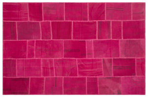 Mixed Over Dyed Kilim Patchwork Unique Rug 6'7'' x 10'0'' ft 200 x 306 cm