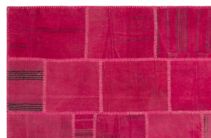 Mixed Over Dyed Kilim Patchwork Unique Rug 6'6'' x 9'11'' ft 197 x 302 cm