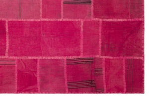 Mixed Over Dyed Kilim Patchwork Unique Rug 6'6'' x 9'11'' ft 197 x 302 cm