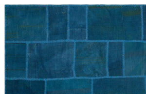 Mixed Over Dyed Kilim Patchwork Unique Rug 6'3'' x 9'10'' ft 191 x 300 cm