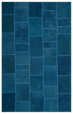 Mixed Over Dyed Kilim Patchwork Unique Rug 6'3'' x 9'10'' ft 191 x 300 cm