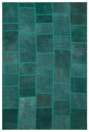 Mixed Over Dyed Kilim Patchwork Unique Rug 6'5'' x 9'7'' ft 195 x 292 cm