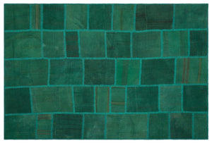 Mixed Over Dyed Kilim Patchwork Unique Rug 6'5'' x 9'8'' ft 195 x 295 cm