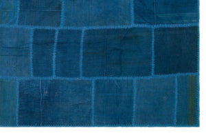 Mixed Over Dyed Kilim Patchwork Unique Rug 6'3'' x 9'10'' ft 190 x 300 cm