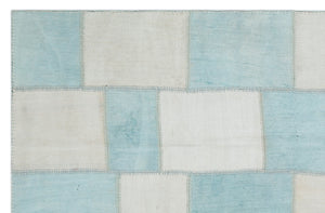 Mixed Over Dyed Kilim Patchwork Unique Rug 6'4'' x 9'11'' ft 194 x 302 cm