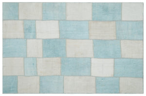 Mixed Over Dyed Kilim Patchwork Unique Rug 6'4'' x 9'11'' ft 194 x 302 cm