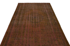 Brown Over Dyed Vintage Rug 6'0'' x 10'1'' ft 183 x 308 cm