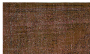 Brown Over Dyed Vintage Rug 6'0'' x 10'1'' ft 183 x 308 cm