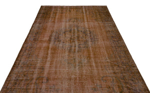 Brown Over Dyed Vintage Rug 6'1'' x 10'0'' ft 185 x 305 cm
