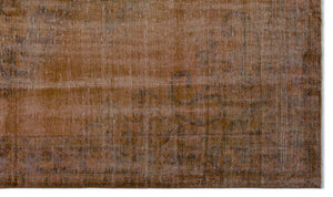 Brown Over Dyed Vintage Rug 6'1'' x 10'0'' ft 185 x 305 cm