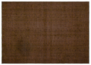 Brown Over Dyed Vintage Rug 6'4'' x 8'9'' ft 192 x 266 cm
