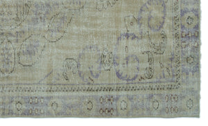 Beige Over Dyed Vintage Rug 5'7'' x 9'5'' ft 169 x 286 cm