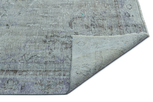 Blue Over Dyed Vintage Rug 4'9'' x 8'9'' ft 146 x 266 cm