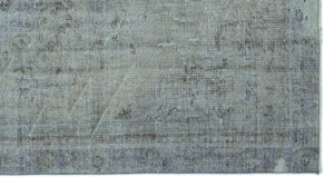 Blue Over Dyed Vintage Rug 4'9'' x 8'9'' ft 146 x 266 cm