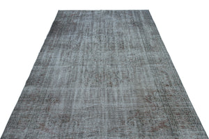 Blue Over Dyed Vintage Rug 5'9'' x 8'10'' ft 175 x 270 cm