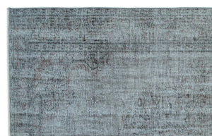 Blue Over Dyed Vintage Rug 5'9'' x 8'10'' ft 175 x 270 cm
