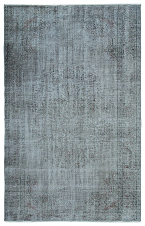Blue Over Dyed Vintage Rug 5'9'' x 8'10'' ft 175 x 270 cm