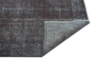 Gray Over Dyed Vintage Rug 4'12'' x 9'0'' ft 152 x 275 cm