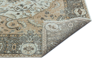 Beige Over Dyed Vintage Rug 5'8'' x 9'5'' ft 172 x 288 cm