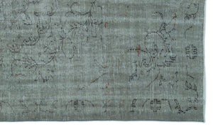 Gray Over Dyed Vintage Rug 5'8'' x 9'7'' ft 173 x 291 cm