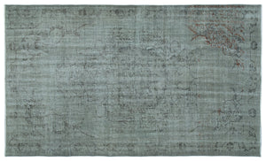 Gray Over Dyed Vintage Rug 5'8'' x 9'7'' ft 173 x 291 cm