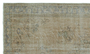 Beige Over Dyed Vintage Rug 5'8'' x 9'7'' ft 172 x 292 cm