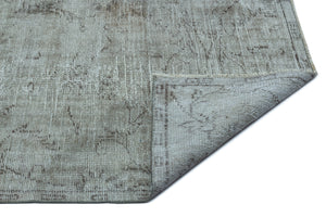 Gray Over Dyed Vintage Rug 5'5'' x 8'12'' ft 166 x 274 cm