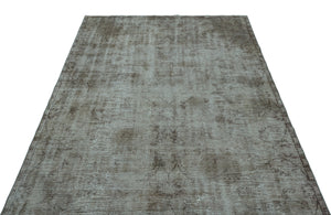 Gray Over Dyed Vintage Rug 5'5'' x 8'12'' ft 166 x 274 cm