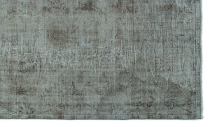 Gray Over Dyed Vintage Rug 5'5'' x 8'12'' ft 166 x 274 cm