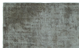 Gray Over Dyed Vintage Rug 5'5'' x 8'12'' ft 166 x 274 cm