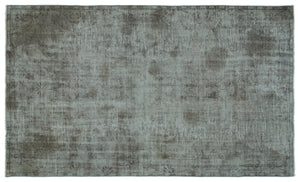 Gray Over Dyed Vintage Rug 5'5'' x 8'12'' ft 166 x 274 cm