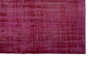 Red Over Dyed Vintage Rug 5'9'' x 9'1'' ft 176 x 277 cm