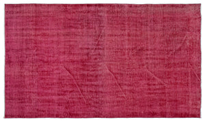 Red Over Dyed Vintage Rug 5'3'' x 9'0'' ft 161 x 275 cm