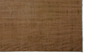 Brown Over Dyed Vintage Rug 5'6'' x 8'7'' ft 168 x 262 cm