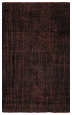 Brown Over Dyed Vintage Rug 4'11'' x 7'10'' ft 150 x 239 cm