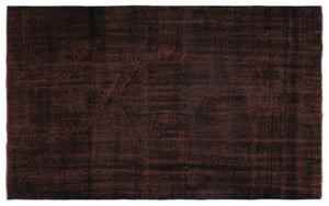 Brown Over Dyed Vintage Rug 4'11'' x 7'10'' ft 150 x 239 cm