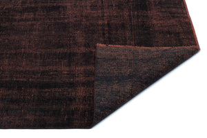 Brown Over Dyed Vintage Rug 4'11'' x 7'10'' ft 150 x 239 cm