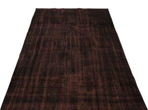 Brown Over Dyed Vintage Rug 4'11'' x 7'10'' ft 150 x 239 cm