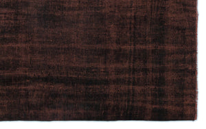 Brown Over Dyed Vintage Rug 4'11'' x 7'10'' ft 150 x 239 cm