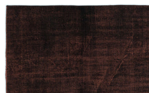 Brown Over Dyed Vintage Rug 4'11'' x 7'10'' ft 150 x 239 cm