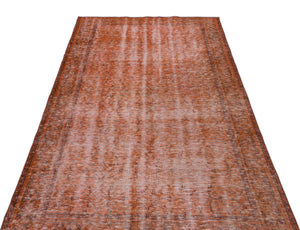 Brown Over Dyed Vintage Rug 4'6'' x 8'0'' ft 137 x 244 cm